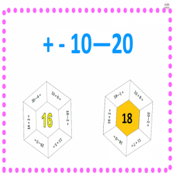 + - 10 - 20 - hexagon