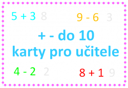 + - do 10 - karty pro učitele