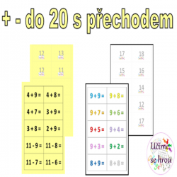 + - do 20 s přechodem - kartičky