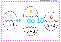 Sčítání a odčítání do 10 - vajíčka