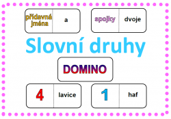 Slovní druhy - domino