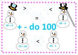 + - do 100 , porovnávání - Sněhuláci