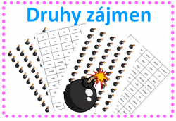 Druhy zájmen - hra bomba