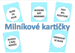 Milníkové kartičky - kolečka modrá