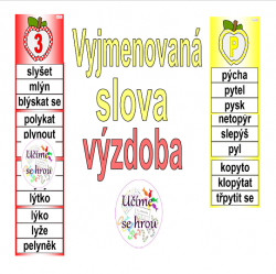 Vyjmenovaná slova - výzdoba třídy - žirafy - kopie