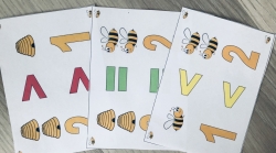 Porovnávání čísel - včelky- výzdoba třídy 