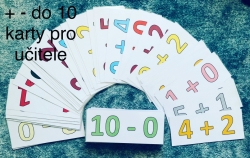 + - do 10 - karty pro učitele