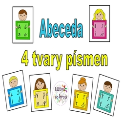 Abeceda - 4 tvary písmen a4  - děti - výzdoba třídy