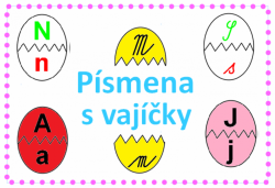 Abeceda, písmena - vajíčka - Velikonoce - jaro