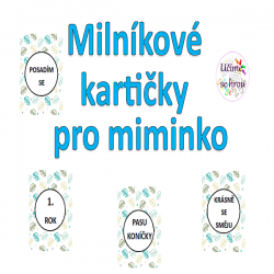 Milníkové karty - autíčka - miminko