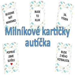 Milníkové kartičky - autíčka