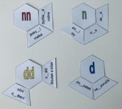 Zdvojené souhlásky - hexagon