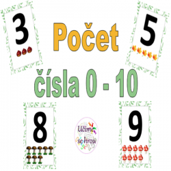 Čísla 1 - 10 s obrázky - výzdoba třídy - listy