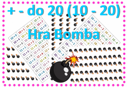 Sčítání a odčítání do 20 (10-20) - hra bomba