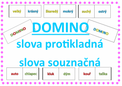 Slova protikladná, souznačná - DOMINO