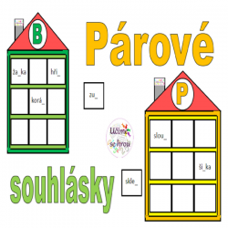 Párové souhlásky -   domečky