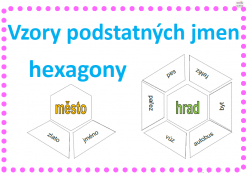 Vzory podstatných jmen - hexagon