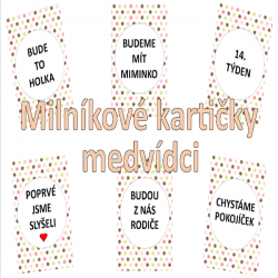 Milníkové kartičky - hvězdičky - holčička