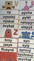 Vyjmenovaná slova -  příšerky - výzdoba třídy