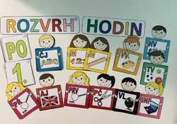 Rozvrh hodin na zeď - děti 