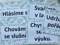 Třídní pravidla - výzdoba třídy - listy