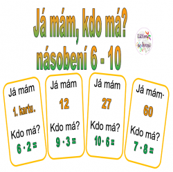 Násobení 6 - 10 - Já mám, kdo má?