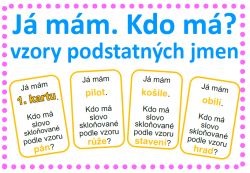 Já mám, kdo má - vzory podstatných jmen