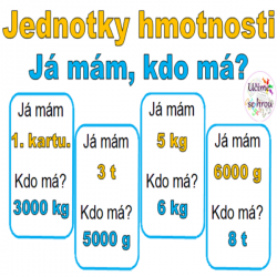 Jednotky hmotnosti - Já mám, kdo má?