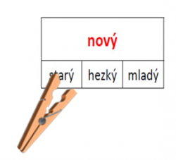 Slova protikladá - antonyma - kolíčkové karty