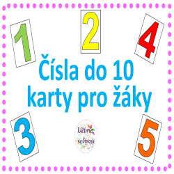 Čísla do 10 - karty pro žáky