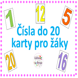 Čísla do 20 - karty pro žáka