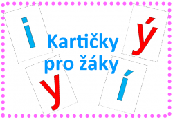 Kartičky - y, ý, i, í