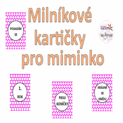 Milníkové karty - kolečka modrá - kopie