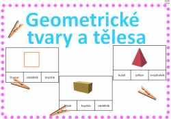 Geometrické tvary a tělesa - kolíčkové karty