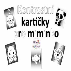 Černobílé kontrastní kartičky - černobílé pozadí