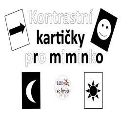 Černobílé kontrastní kartičky - tvary