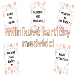 Milníkové karty - medvídci - holčička