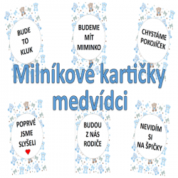 Milníkové kartičky - medvídci kluk