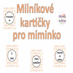 Milníkové karty - miminka růžová