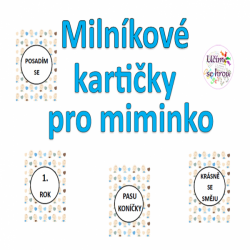 Milníkové karty - vlnky růžová - kopie