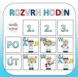 Rozvrh hodin na zeď - námořníci