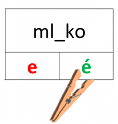 Délka samohlásek - krátké a dlouhé samohlásky - kolíčky