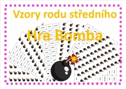 Vzory podstatných jmen - rod střední - hra bomba