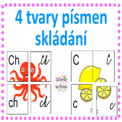 abeceda - 4 tvary písmen - skládání