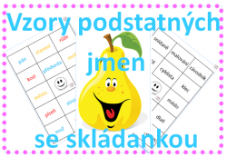 Vzory podstatných jmen - skládanka