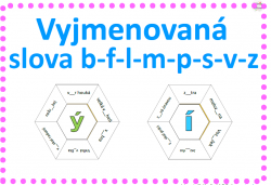 Vyjmenovaná slova - hexagon - doplňování y/ý, i/í