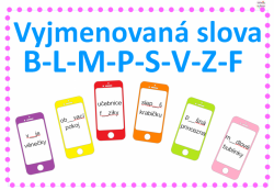 Vyjmenovaná slova po B, F, L, M, P, S, V, Z - mobil