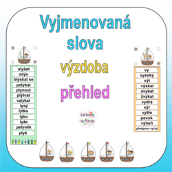 Vyjmenovaná slova -  námořníci - výzdoba