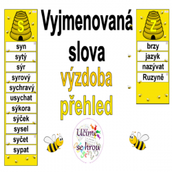 Vyjmenovaná slova - výzdoba třídy - pastelky - kopie