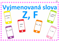 Vyjmenovaná slova po Z, F  - mobil